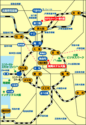 大阪梅田地圖