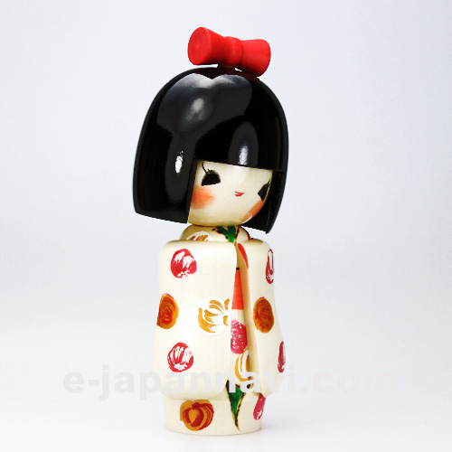 日本木雕娃娃少女袖白