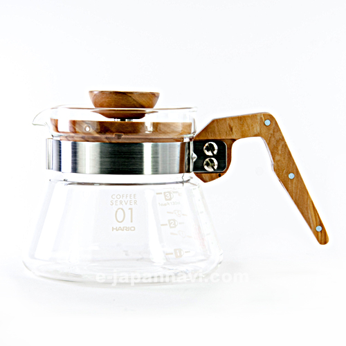 日本HARIO玻璃橄欖木咖啡壺