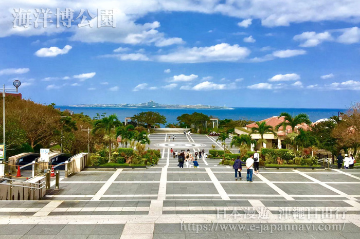 沖繩海洋博公園面向海灘的中央通道