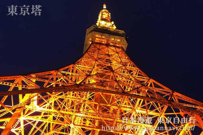 東京塔燈飾夜景