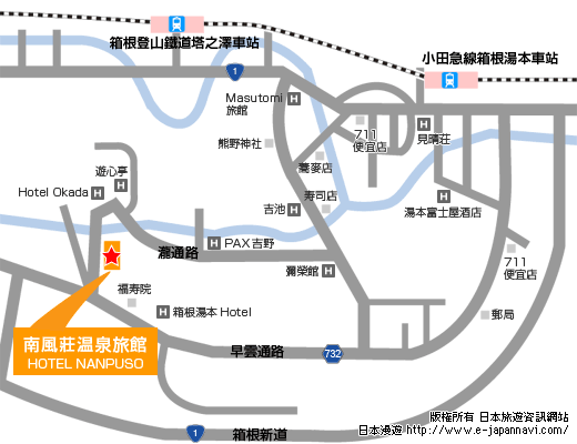 箱根湯本地圖