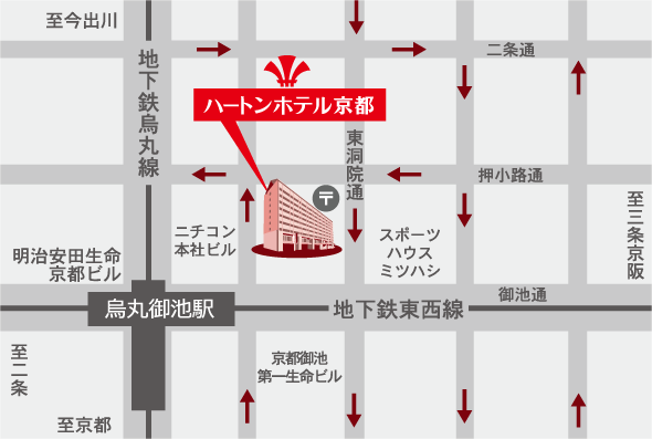 京都哈頓酒店地圖