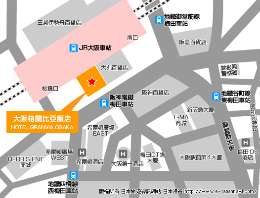 大阪車站地圖