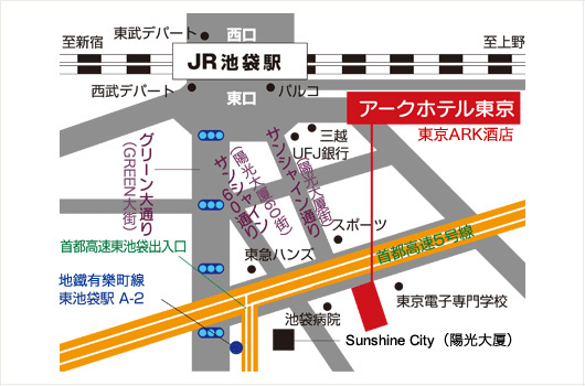 東京池袋地圖