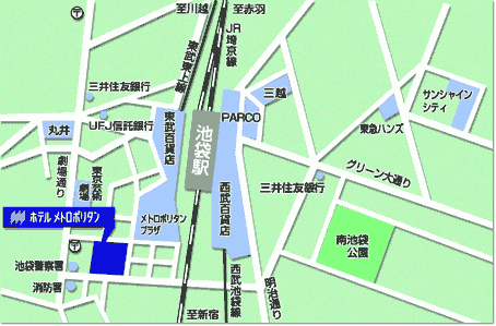 東京池袋地圖