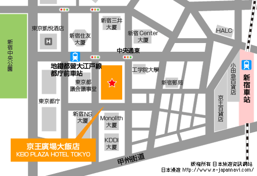東京新宿地圖