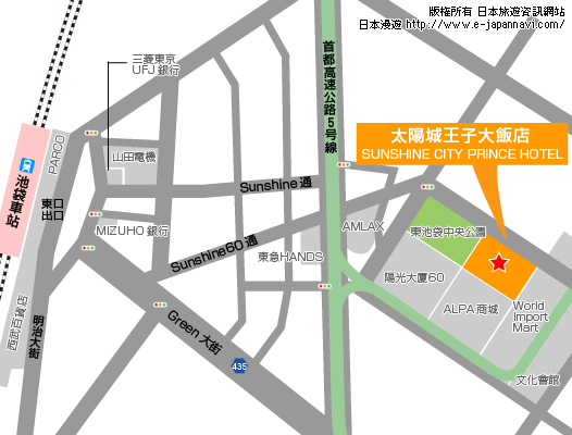 東京池袋地圖