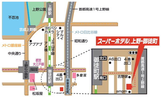 東京 上野 地圖