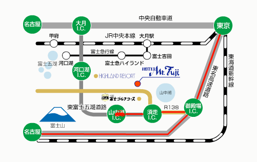 富士山酒店 交通圖