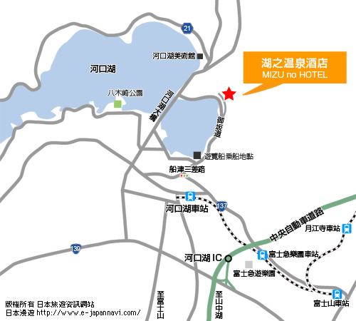 富士河口湖溫泉 地圖