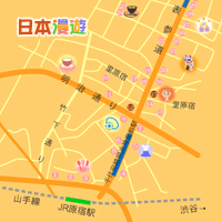 日本東京原宿 地圖