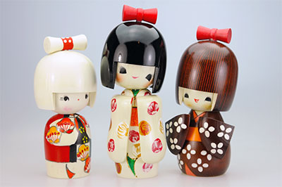 日本木雕娃娃