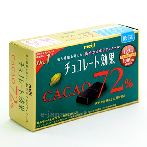 日本明治巧克力効果72％