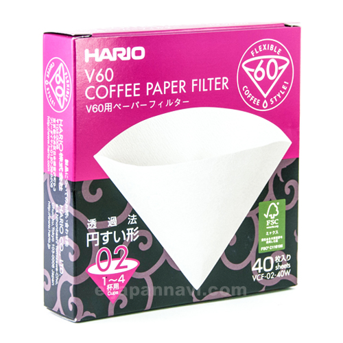 日本HARIO V60咖啡濾紙40片VCF-02-40W