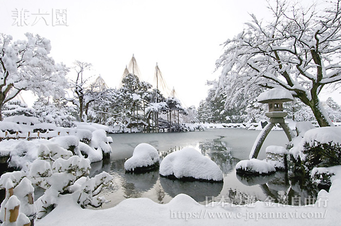 兼六園冬季雪景