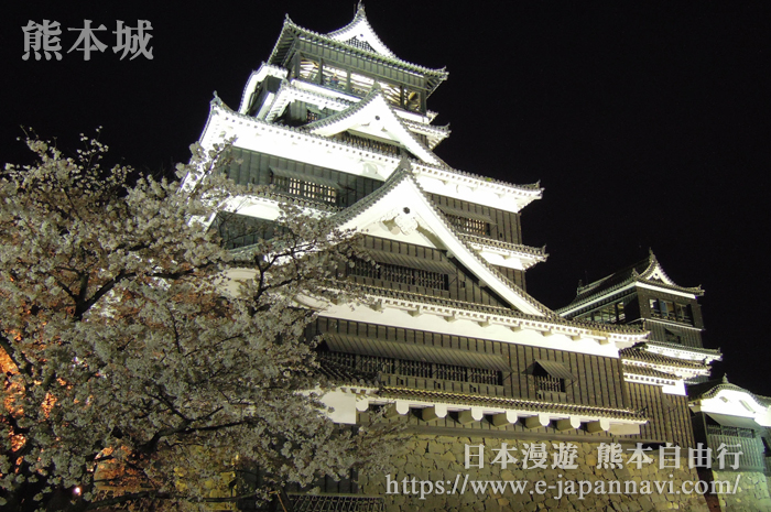 熊本城的夜景