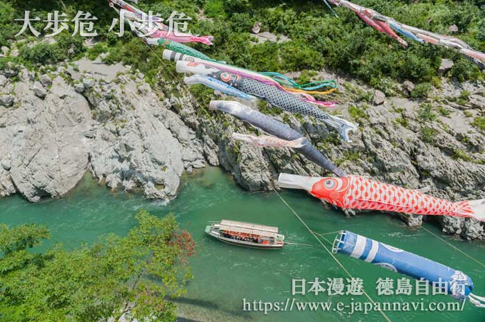 在吉野川乘遊覽船