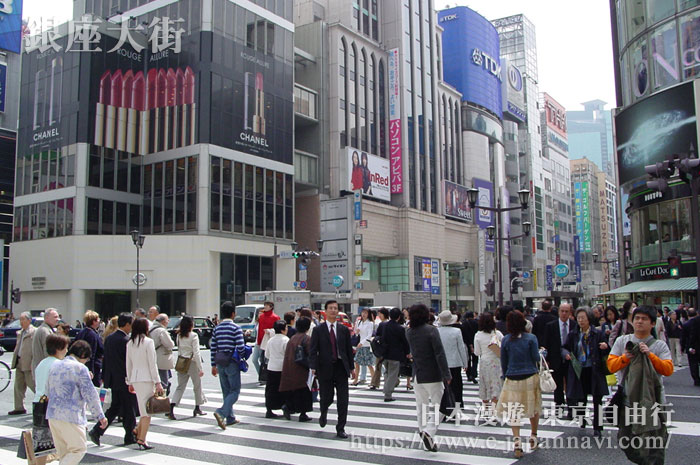 東京銀座四丁目街景