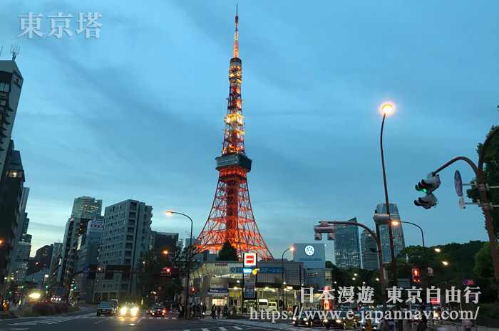 由東京赤羽橋眺望東京塔