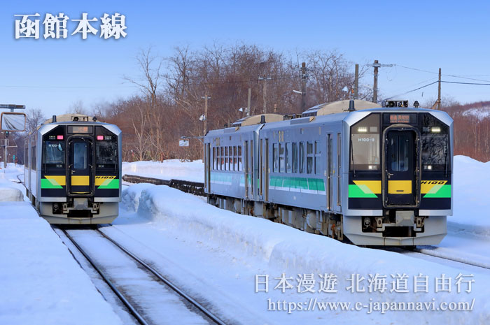 冬季的JR函館本線慢車